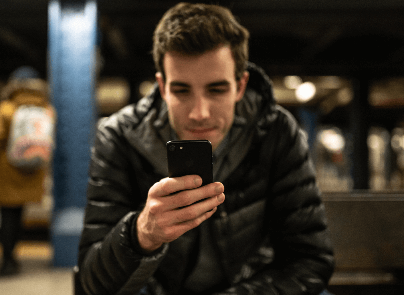Man looking at his phone